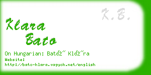 klara bato business card